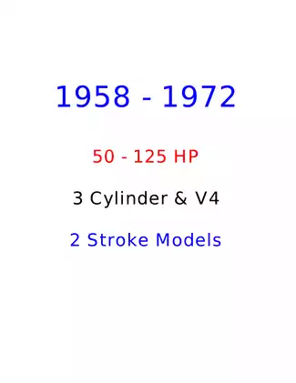 1958-1972 Johnson Evinrude, V4, 2-stroke, 50 hp, 60 hp, 65 hp, 75 hp, 85 hp, 90 hp, 100 hp, 115 hp, 125 hp outboard manual Preview image 1