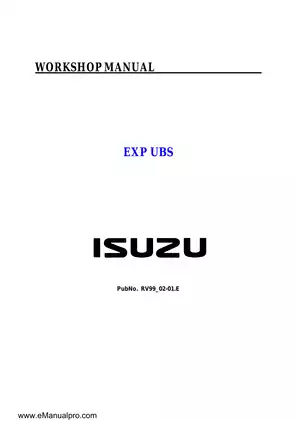 1998-1999 Isuzu Trooper workshop manual Preview image 1