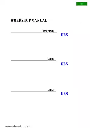 1998-1999 Isuzu Trooper workshop manual Preview image 2