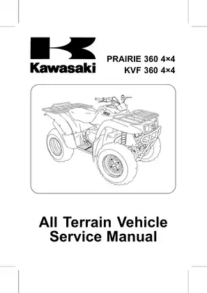 2003-2012 Kawasaki Prairie 360, KVF 360  4x4 / ATV service manual Preview image 1