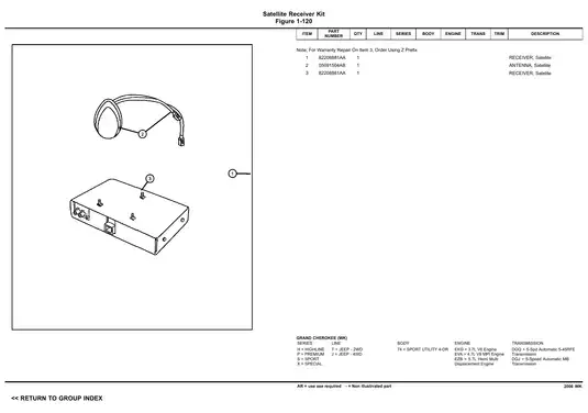 2006 Jeep Grand Cherokee WK parts manual Preview image 3