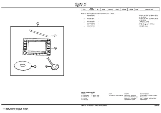 2006 Jeep Grand Cherokee WK parts manual Preview image 5