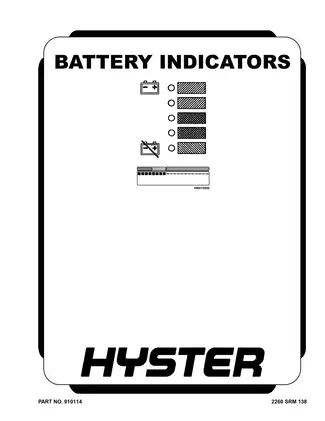 Hyster G118 R30XM2, R30XMA2, R30XMF2 forklift manual (Battery Indicators)