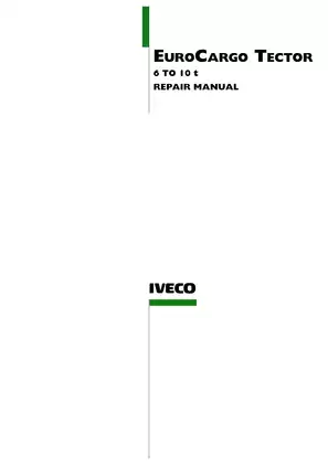 Iveco Eurocargo Tector 6-10 t medium-duty truck repair manual Preview image 1