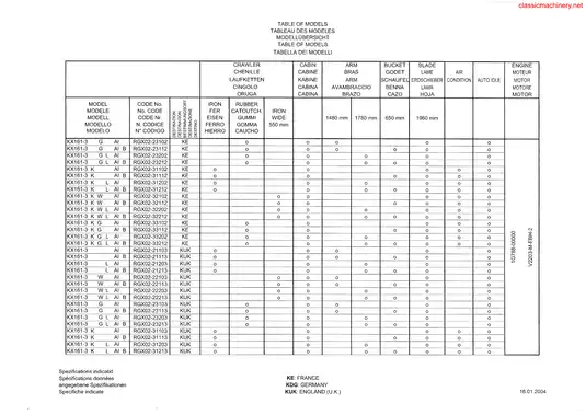 Kubota KX161-3 midi excavator master parts list IPL Preview image 4