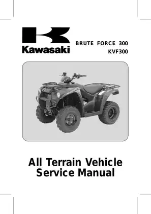 2012-2013 Kawasaki Brute Force 300, KVF300 ATV manual Preview image 1