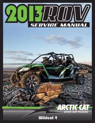 2013 Arctic Cat Wildcat 4 all models ATV service manual Preview image 1