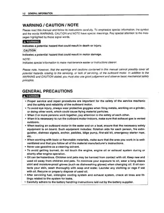 2006-2014 Suzuki DF2.5 4 Stroke outboard motor service manual Preview image 3