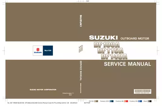 Suzuki DF100A/115A/140A Outboard Motor Service Manual