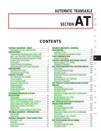 2002 Nissan Maxima repair service manual Preview image 1