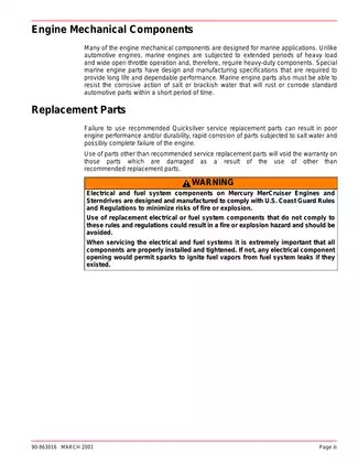 2000-2008 MerCruiser 496 CID / 8.1L, D1.7L DTI Sterndrive engine No.29 service manual Preview image 4