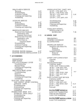 1958-1972 Johnson Evinrude 50hp, 55hp, 60hp, 65hp, 75hp, 80hp, 85hp, 90hp, 100hp, 115 hp, 125hp outboard motor manual Preview image 5