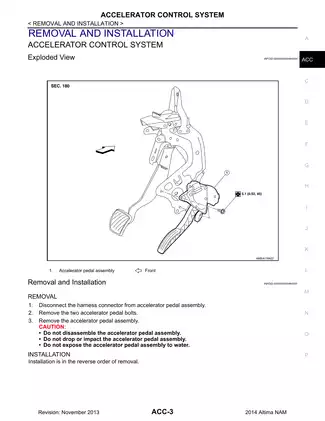 2014 Nissan Altima Accelerator Control System manual Preview image 3