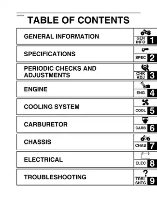 2004-2013 Yamaha YFZ450S ATV service manual Preview image 5