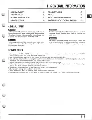 1987-1988 Honda TRX125 Fourtrax ATV service manual Preview image 4