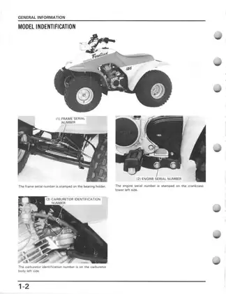 Honda TRX125 Fourtrax 1987-1988 Service Manual & Repair Guide Preview image 5