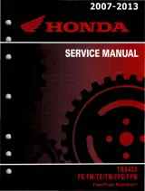 2007–2013 Honda TRX420 Rancher Factory Service Manual (P/N 31600-HN7-003) – preview page 1