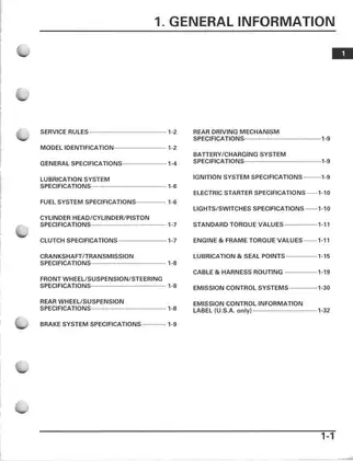 2005-2013 Honda Recon 250, TRX250TE, TRX250TM ATV service manual Preview image 4