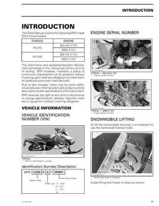 2013 Ski-Doo 600 HO E-TEC Service Manual - Comprehensive Guide for Repair and Maintenance Preview image 2