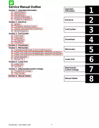 1994-1998 Mercury Mariner 75hp,  90hp, 100hp, 115hp, 125hp outboard service manual Preview image 4