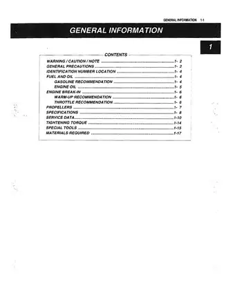 Suzuki DF2.5 Outboard Motor Service Manual (2008 Model) Preview image 2
