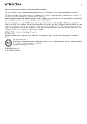 2011-2014 KTM Duke 125 repair manual Preview image 3