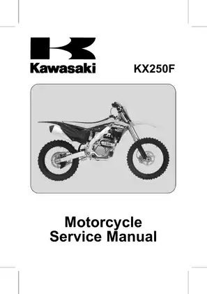 Kawasaki KX250F Motorcycle Service Manual (2012 Edition)