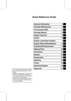 2013-2014 Kawasaki KX250F, KX250ZD, KX250ZE manual Preview image 3