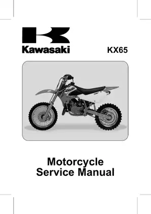 Kawasaki KX65 Motorcycle Service Manual - Comprehensive Guide