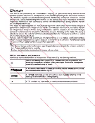 2014 Yamaha FZ-09, FZ-09E, FZ-09EC service manual Preview image 4