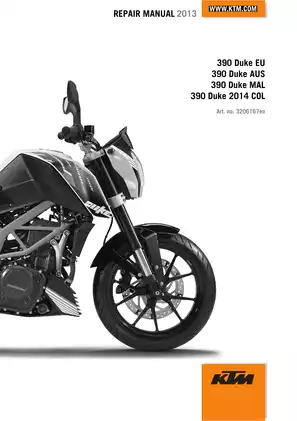 2013-2014 KTM 390 Duke EU, 390 Duke AUS, 390 Duke MAL, 390 Duke COL repair manual Preview image 1