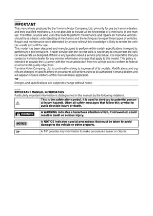 Yamaha YXM700PE Service Manual (2014) - Comprehensive Vehicle Maintenance Guide Preview image 3