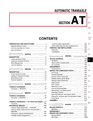 1994 Nissan Maxima factory service manual Preview image 1