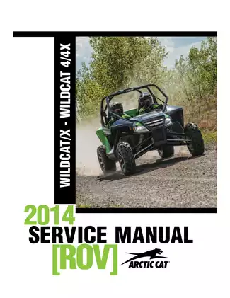 2014 Arctic Cat Wildcat X ROV,  Wildcat 4 ROV, Wildcat 4 X ROV service manual Preview image 1