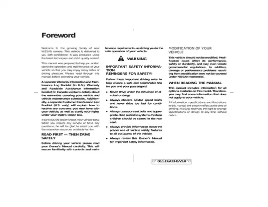 2000-2003 Nissan Maxima QX A33 shop manual