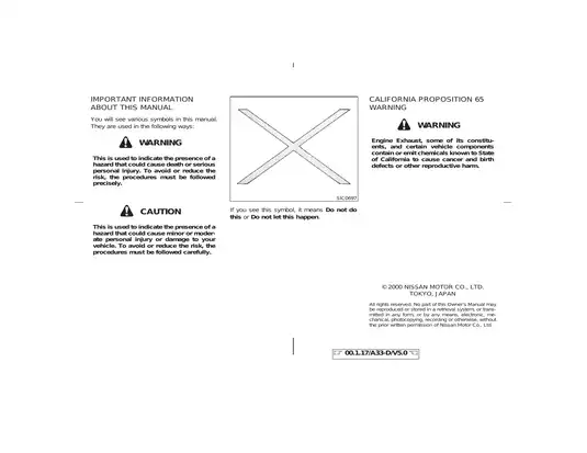 2000-2003 Nissan Maxima QX A33 shop manual Preview image 2