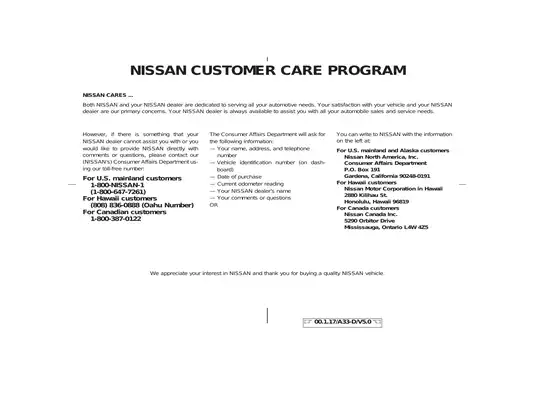 2000-2003 Nissan Maxima QX A33 shop manual Preview image 4