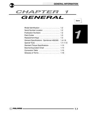 2005 Polaris Sportsman 400, Sportsman 500 service manual Preview image 4