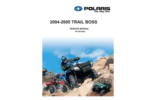 2004-2005 Polaris Trail Boss 330 Service Manual - Complete Vehicle Maintenance Guide