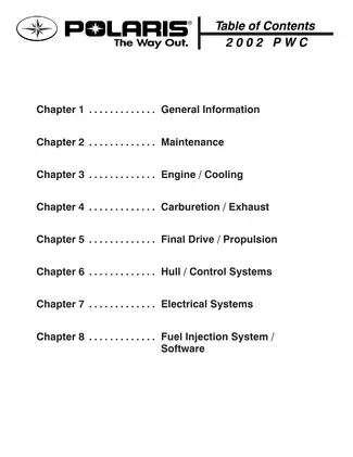 2002 Polaris Personal Watercraft Service Manual Preview image 5