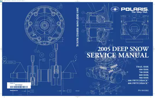 2005 Polaris Deep Snow Snowmobile Service Manual (PN9919302) Preview image 1