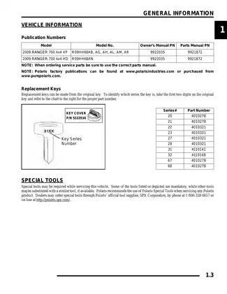 2009 Polaris Ranger 700 XP HD UTV repair manual Preview image 3