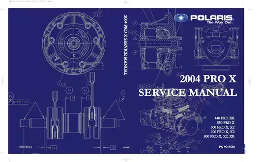 2004 Polaris Snowmobile PRO X Service Manual