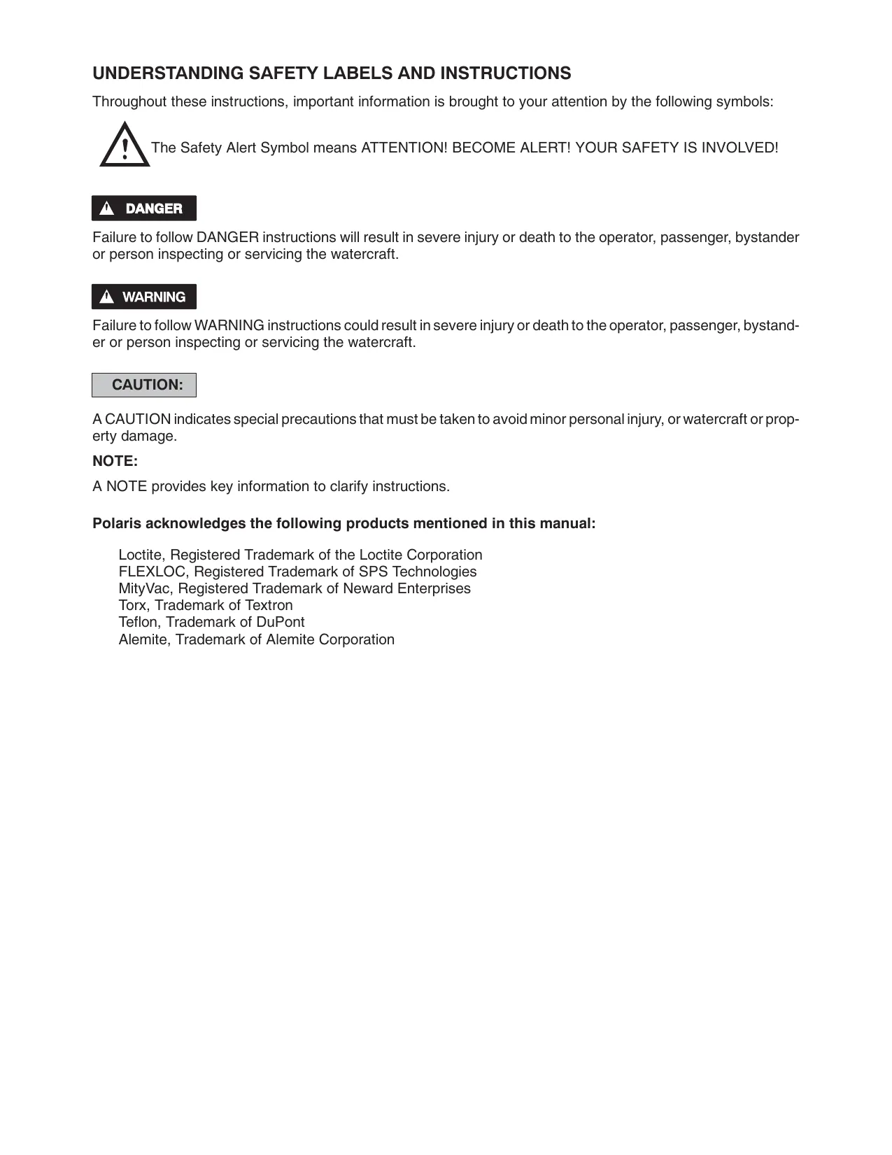 2002 Polaris Freedom, Virage, Virage TX, Virage I, Virage TXI, Genesis, Genesis I Personal Watercraft service manual Preview image 3
