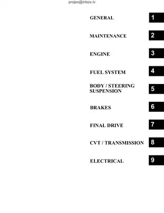 2007 Phoenix & Sawtooth 200 Service Manual Preview image 1