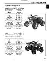 Polaris Phoenix 200/Sawtooth 200 ATV Service & Repair Manual (P/N 9920882 / 9920895, 2007) – preview page 5