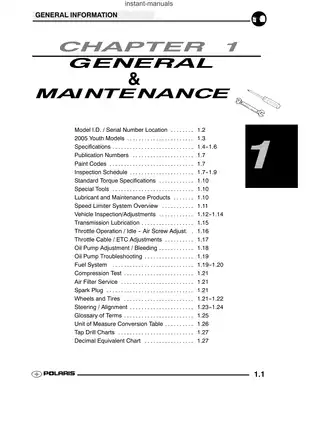 2005 Polaris Sportsman 90, Predator 50, Predator 90 ATV repair manual Preview image 2