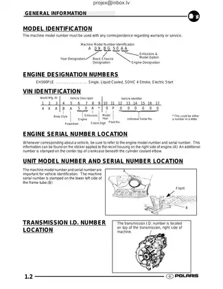 2009 Polaris Scrambler 500 Owner's Manual & Service Guide Preview image 2