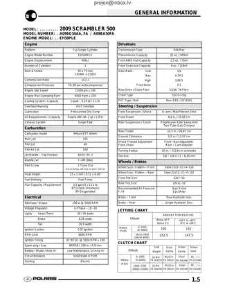 2009 Polaris Scrambler 500 Owner's Manual & Service Guide Preview image 5