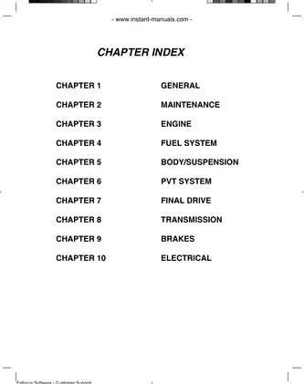 2003 Polaris Sportsman ATV / 6x6 repair manual Preview image 1